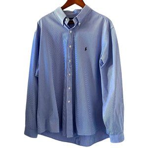 Ralph Lauren Men's Custom Fit Button Front Long Sleeve Shirt Size XXL